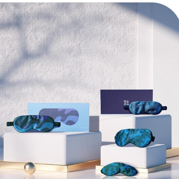 贪吃猫文创真丝眼罩