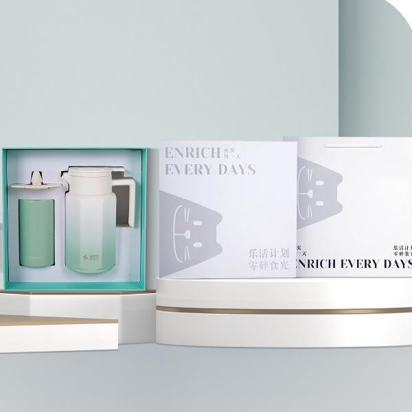 贪吃猫文创八面保温壶套装