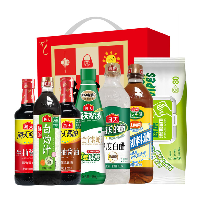 海天马上有钱调味品组合-E款3100ml+1180g