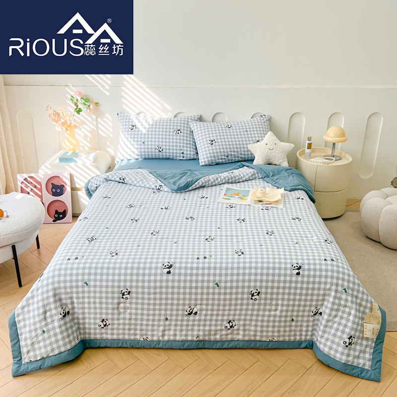 蕊丝坊家纺新款水洗棉新疆棉花夏被150*200cm