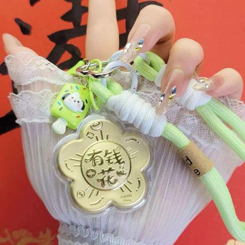 聚运鑫女神节有钱花含金挂件