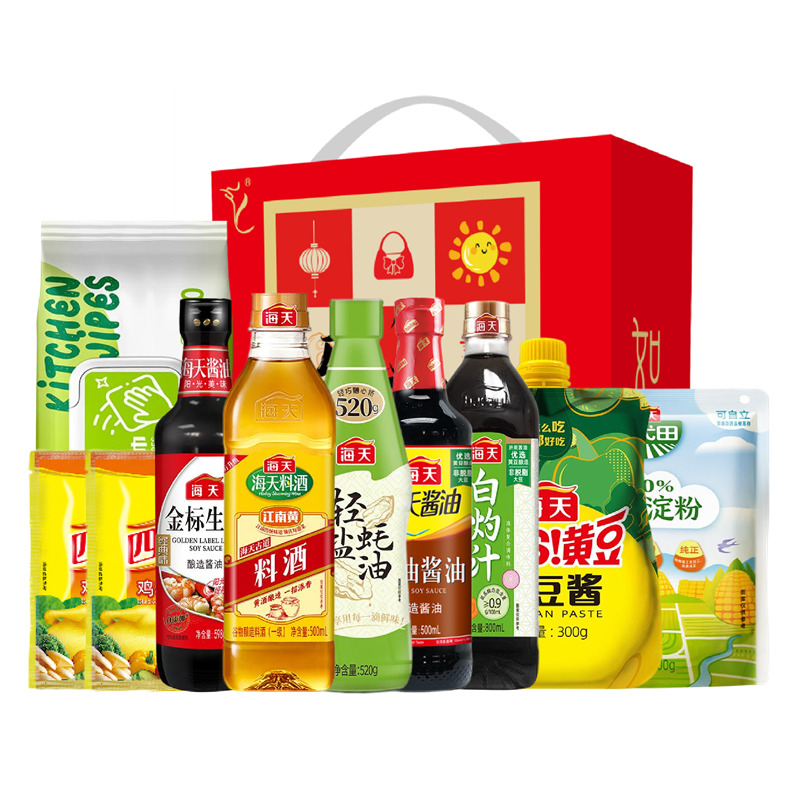 海天马上有钱调味品组合-F款1500ml+2198g