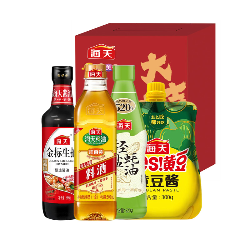 海天大吉大利调味品组合-D款500ml+1418g