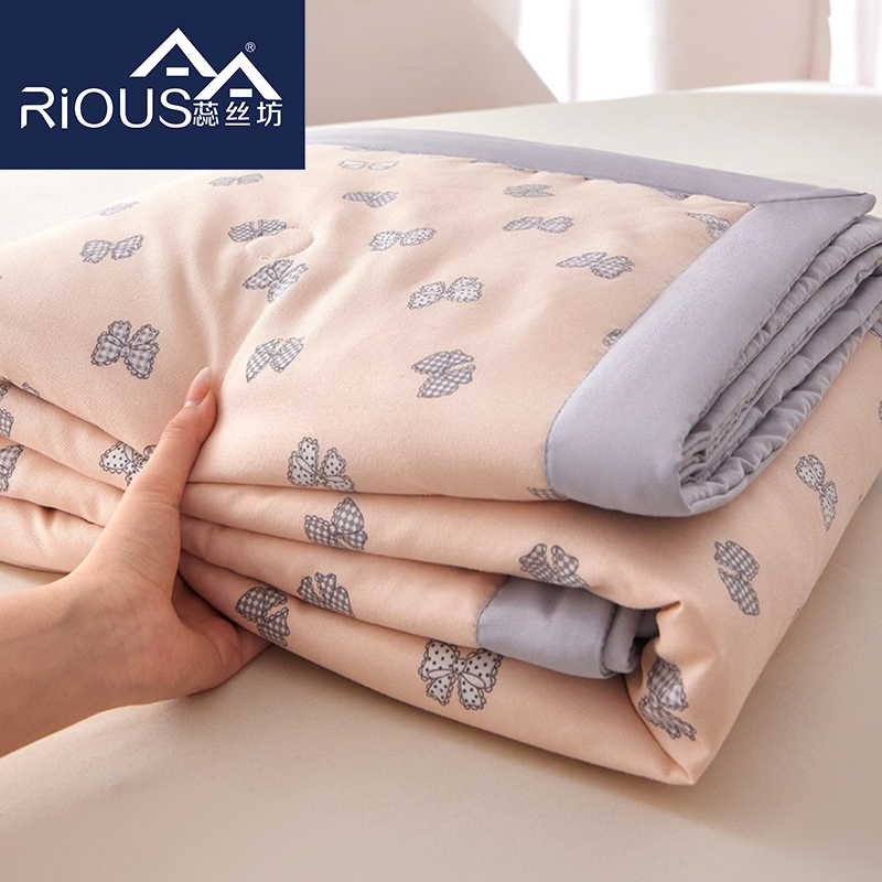 蕊丝坊家纺超柔印花针织棉夏被150*200cm