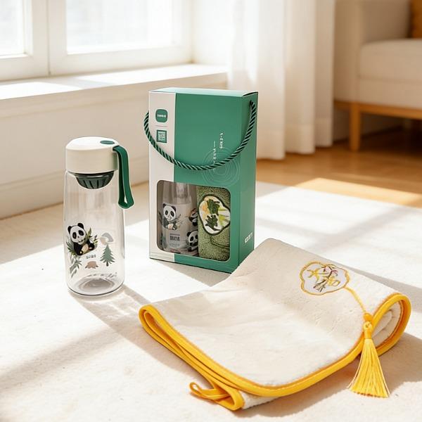 严选熊猫杯国风毛巾礼盒A13B1