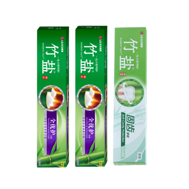 竹盐全优护牙膏120gx2+固齿源牙膏115g