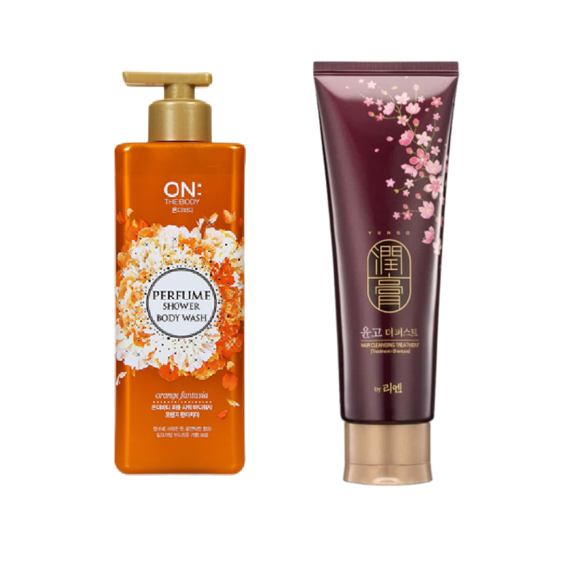 安宝笛浪漫满心沐浴露500g+睿嫣舒盈臻护洗发水250ml