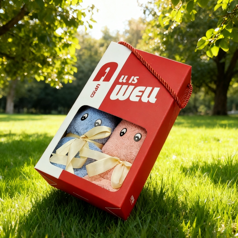 吉祥小兔毛巾双条礼盒YXTZ-25025