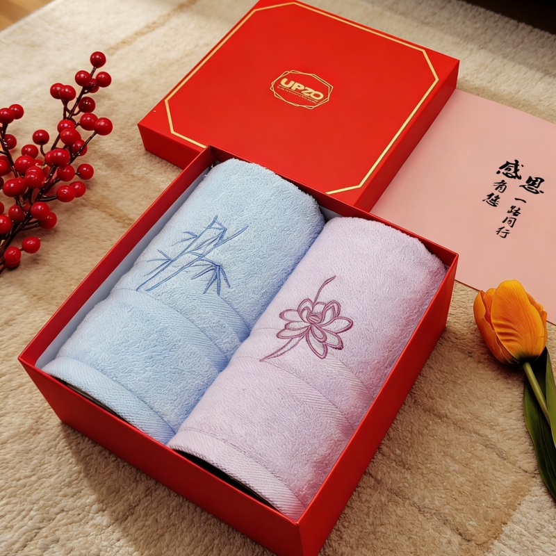 竹纤维小国风毛巾双条精装XGF-012