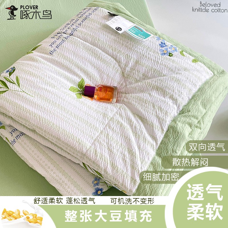 啄木鸟PLOVER夏凉被-泡泡纱鲜豆被200*230CM