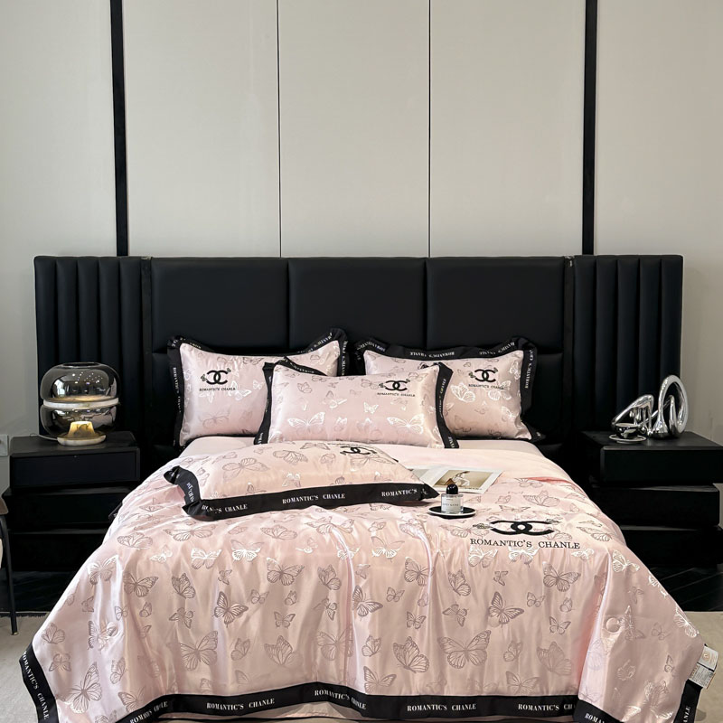 蕊丝坊家纺水洗真丝亮丝提花绣花宽边夏被空调被