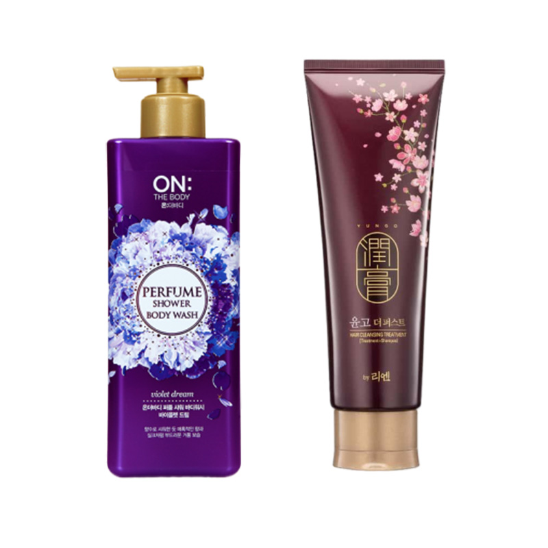 安宝笛梦中魅惑沐浴露500g+舒盈臻护洗发水250ml