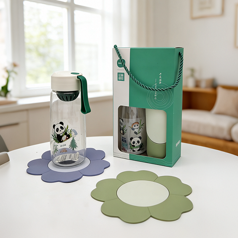 严选熊猫杯隔热垫礼盒B1D1