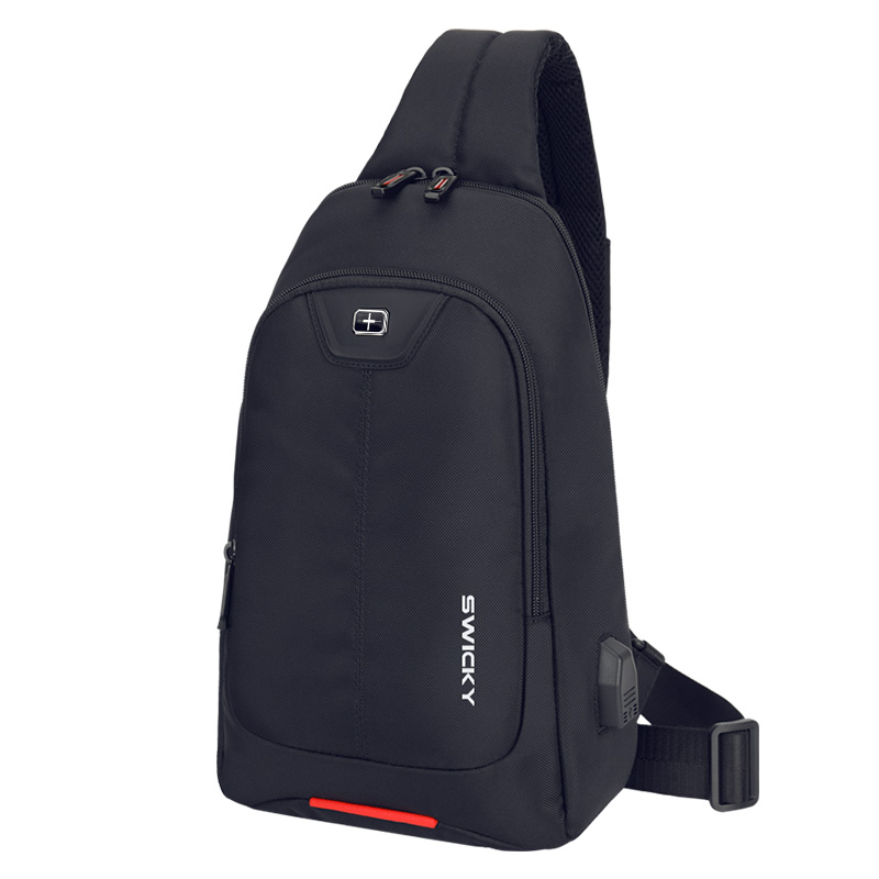 SWICKY瑞士男士胸包商务单肩斜挎包55001