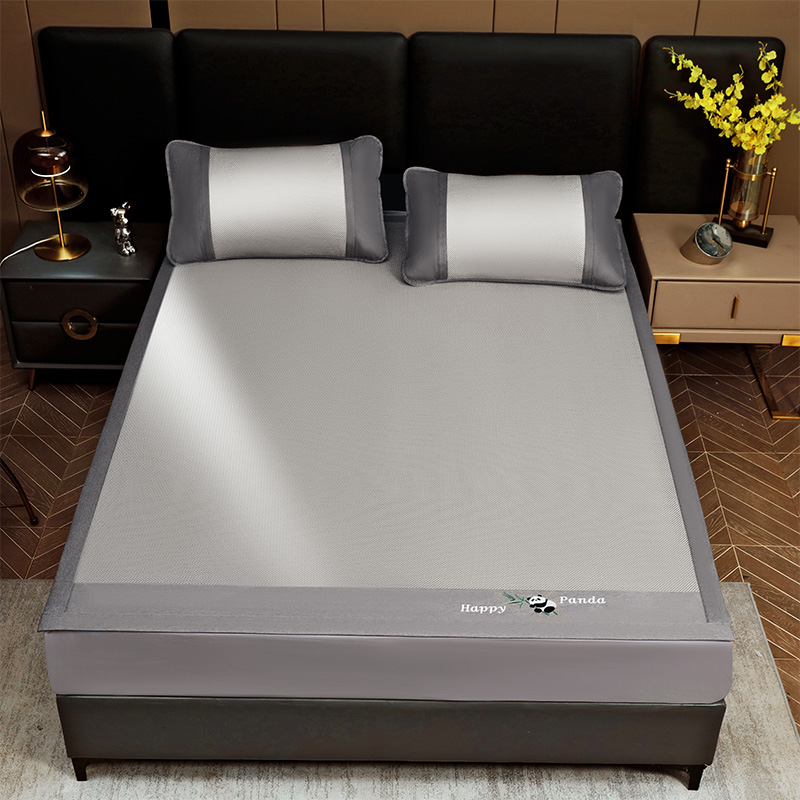 蕊丝坊家纺加厚冰藤养生刺绣条席三件套150*200cm