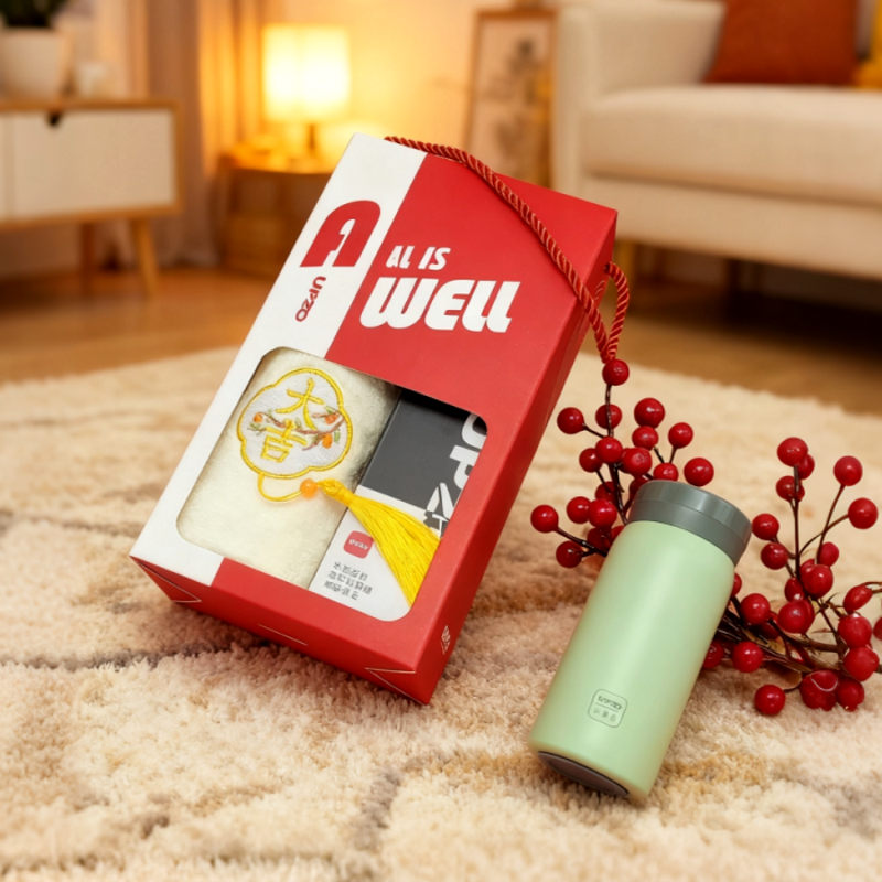 UPZO严选小确幸保温杯毛巾礼盒A13B13
