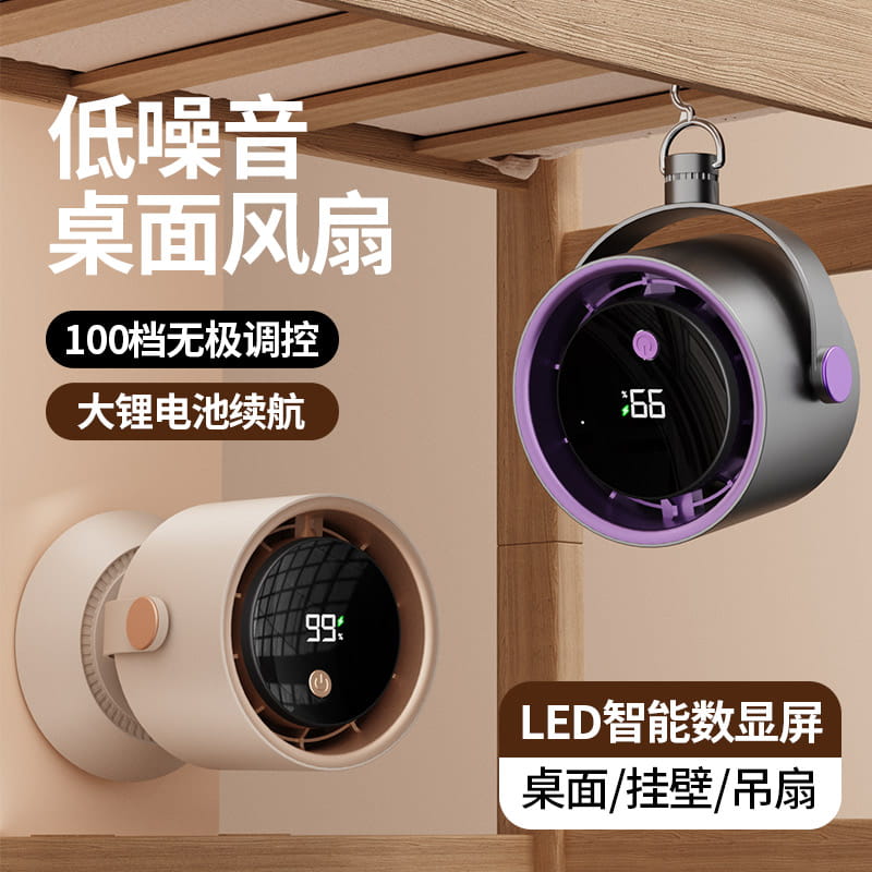 聪鲸100档桌面风扇F12