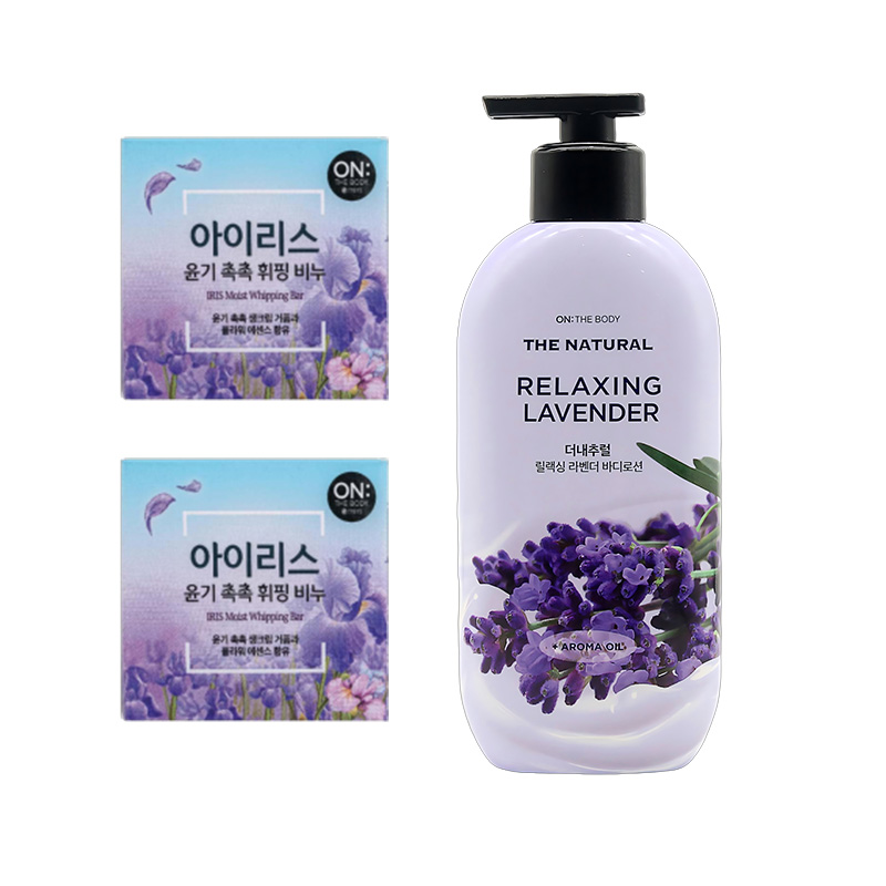 安宝笛鸢尾花味香皂90g*2块+薰衣草湿润体乳400ML