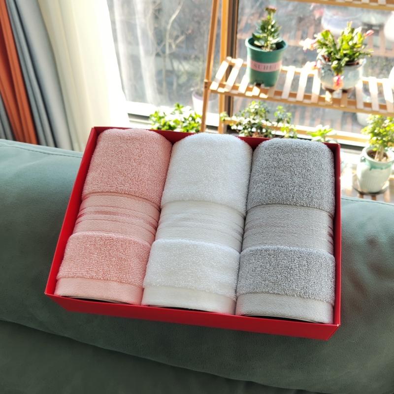 优品尚竹云舒系列毛巾三条装YSMJ-03