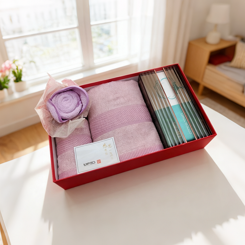 UPZO优品尚竹毛浴巾套装