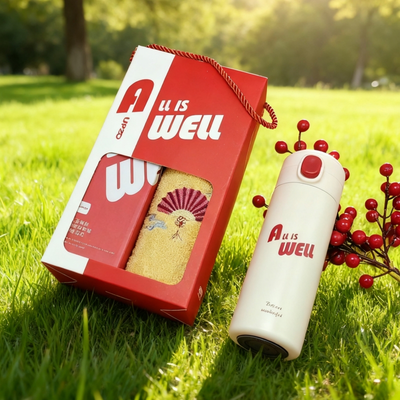 UPZO炫彩保温杯毛巾礼盒A9B11