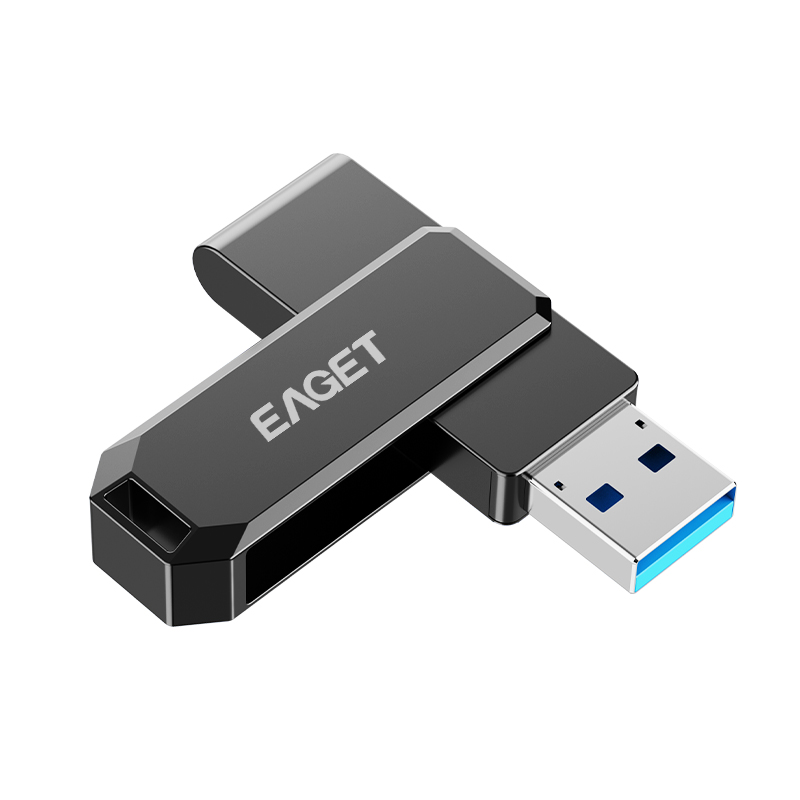忆捷HF66USB3.2U盘高速全金属旋转优盘256G