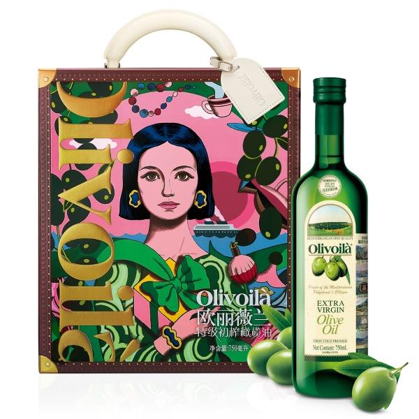 欧丽薇兰特级初榨橄榄油750ml*2插画版礼盒