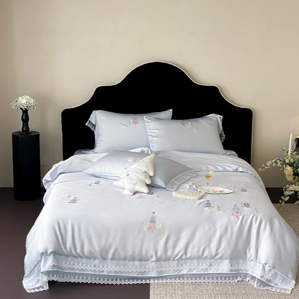 萱遇家纺60c秀色天丝刺绣四件套X-T8017