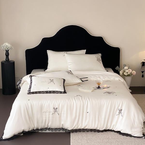 萱遇家纺60c天丝秀韵刺绣四件套X-T8016