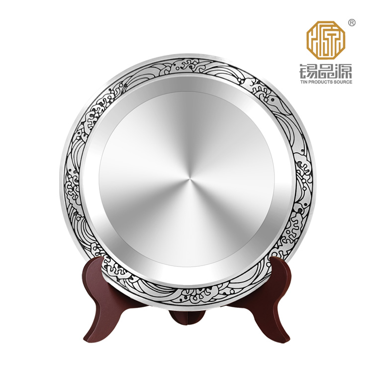 锡品源海纳百川锡盘荣休周年礼校庆商务奖杯摆件功勋荣誉支持定制