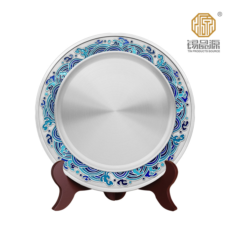 锡品源生生不息锡盘荣休周年礼校庆商务奖杯摆件功勋荣誉支持定制