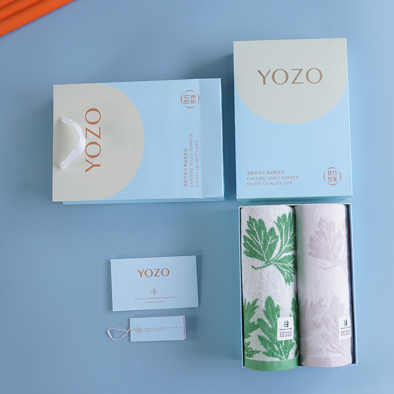 优竹世家竹纤维毛巾双条装节日礼福利会员积分礼-艾竹-2