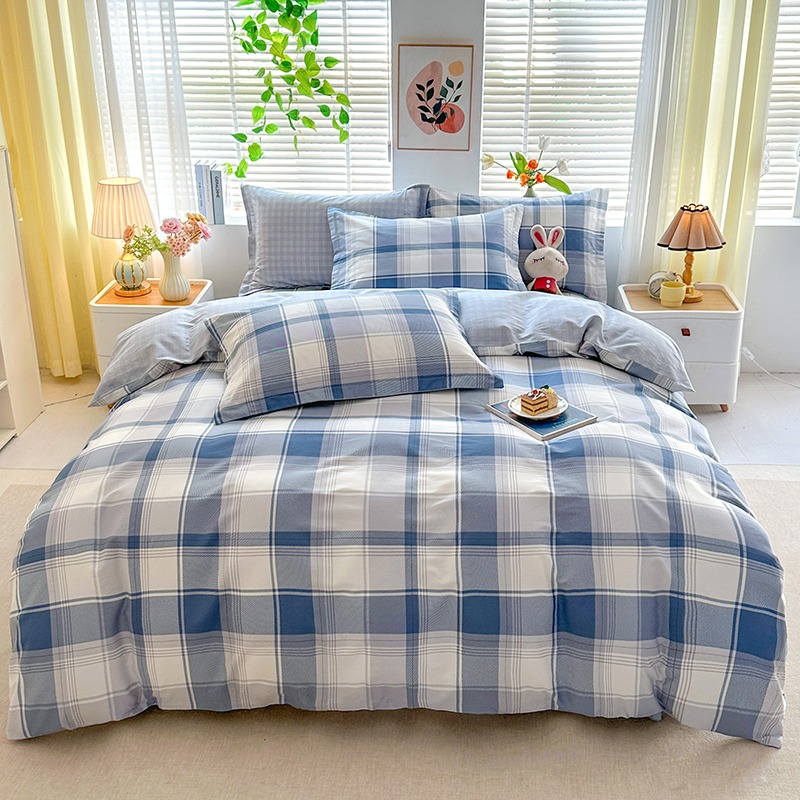 洁丽雅亲肤格纹四件套CP1001