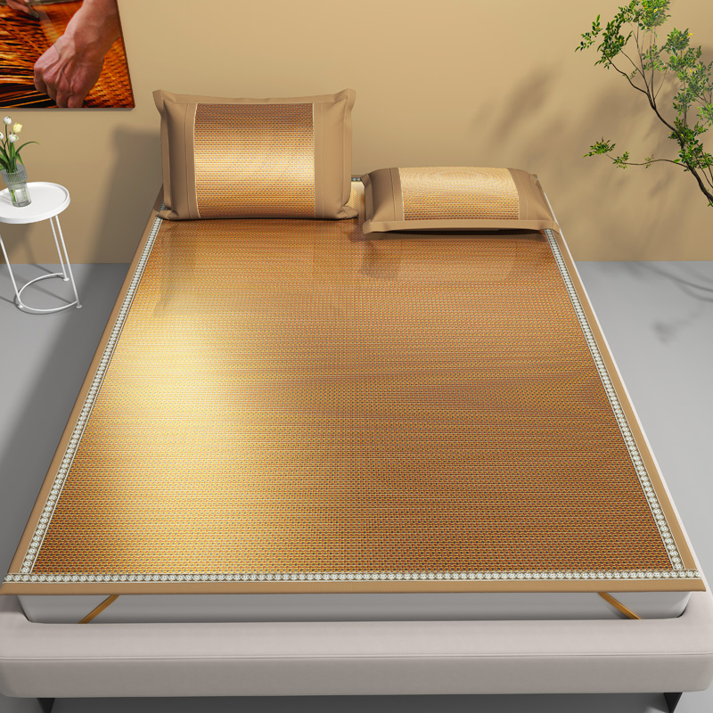 生活元素咖色玉米藤席三件套（1.8M)SY-236A