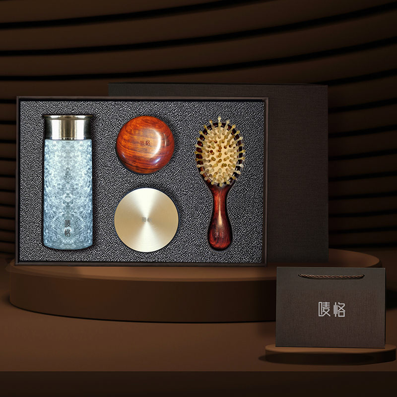 【唛恪】纯钛杯+羊角按摩梳+香熏炉+气垫梳