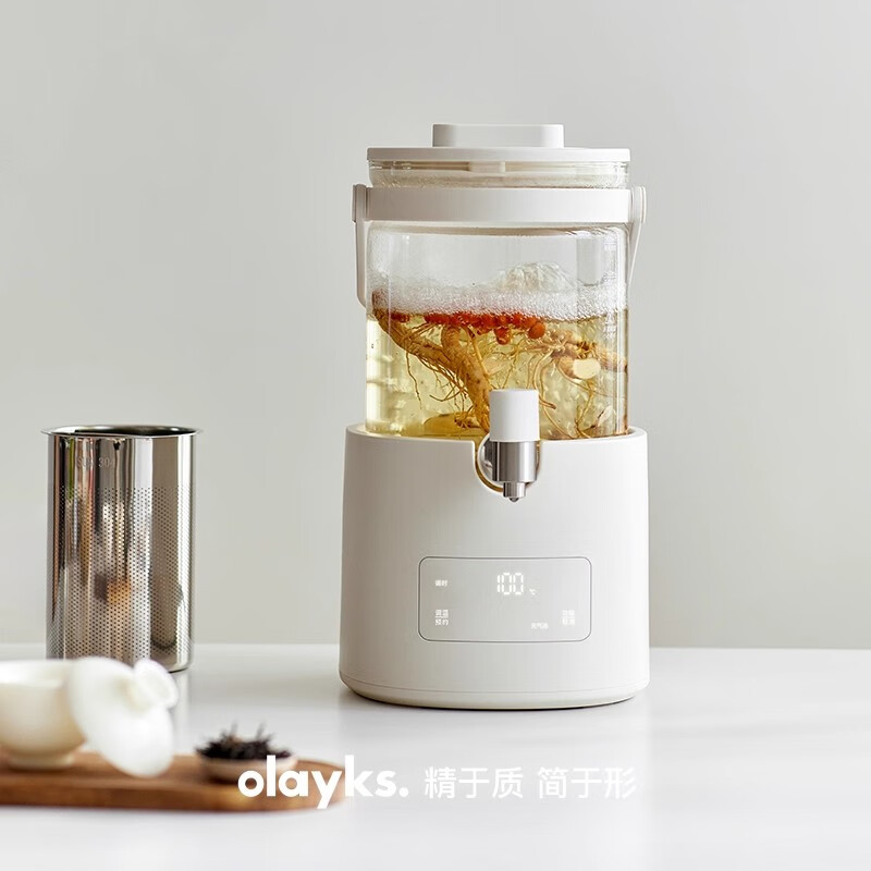 olayks.立时2.8L全玻璃无涂层花茶桶DSH00703