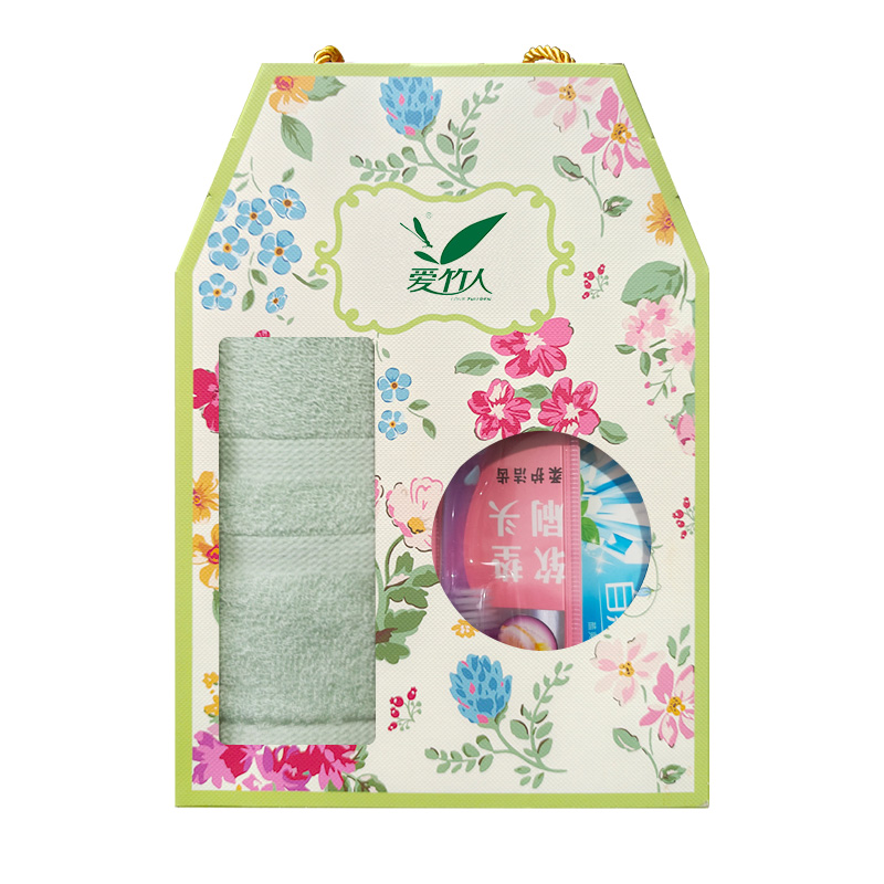 爱竹人竹纤维美容巾牙膏牙刷3件套C08