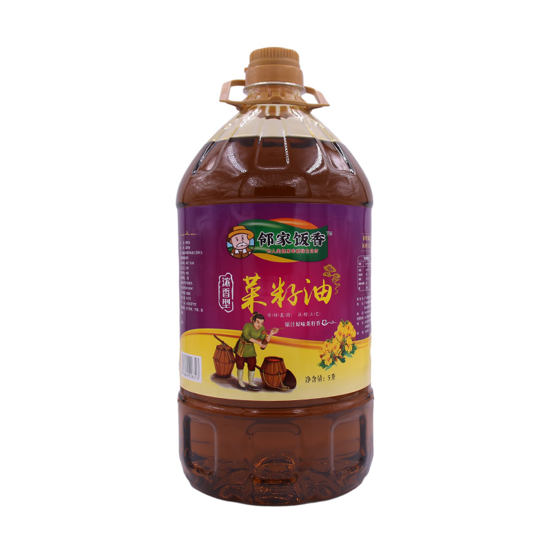 邻家饭香非转基因物理压榨二级菜籽油5L/桶LJFX156