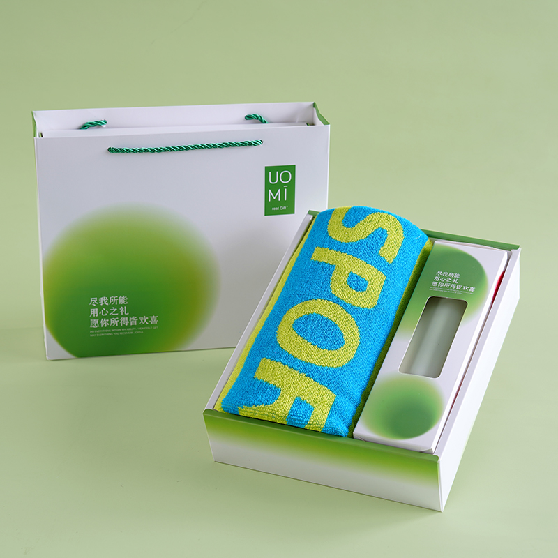 UOMI纯棉运动巾保温杯组合伴手礼会员积分-皆欢喜-C