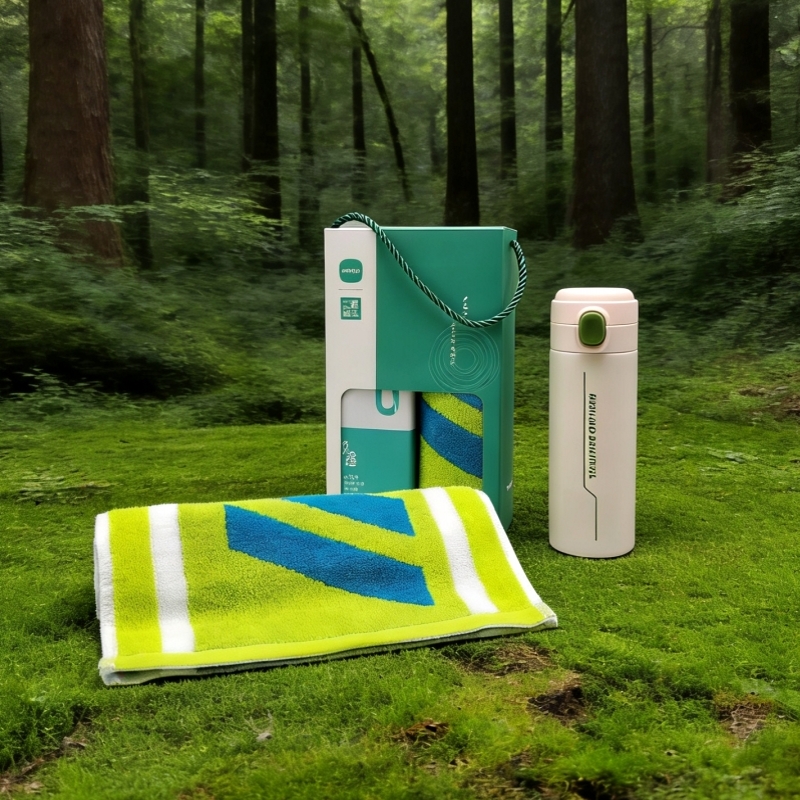 炫彩保温杯提花运动巾礼盒A15B11