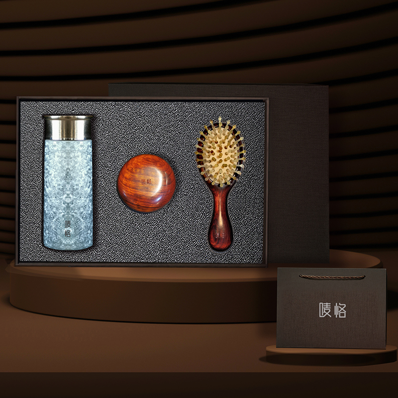 【唛恪】纯钛保温杯+高油羊角按摩梳+气垫梳