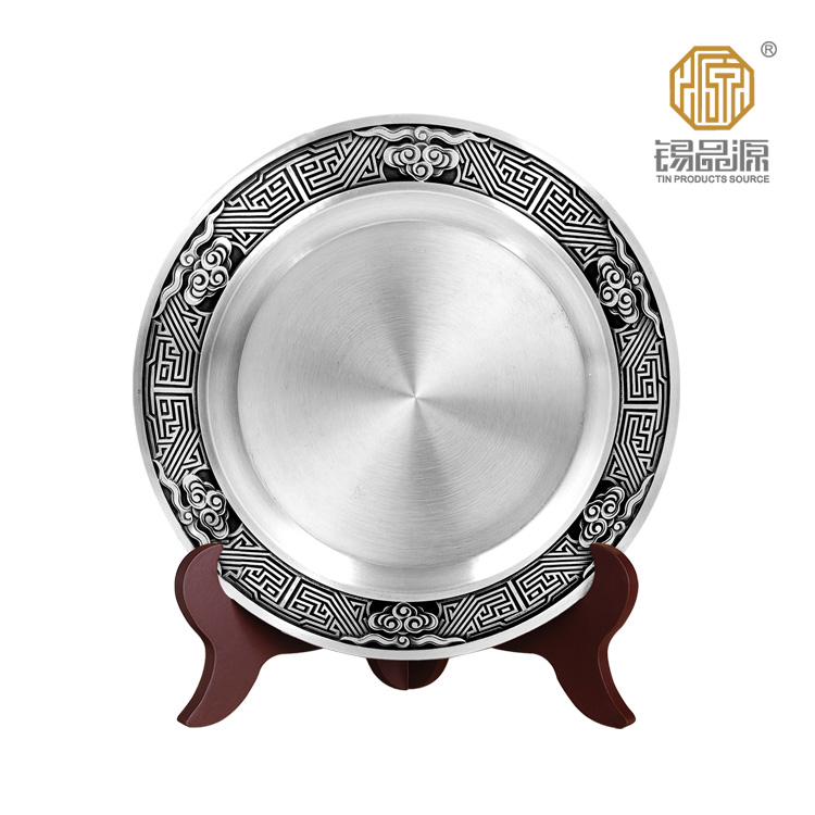 锡品源吉祥锡盘纪念年会荣休周年校庆商务奖杯送礼家居摆件可定制