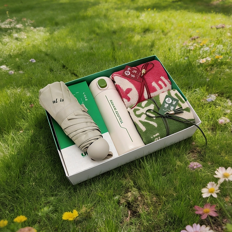 炫彩保温杯毛巾雨伞套装A8B11S2