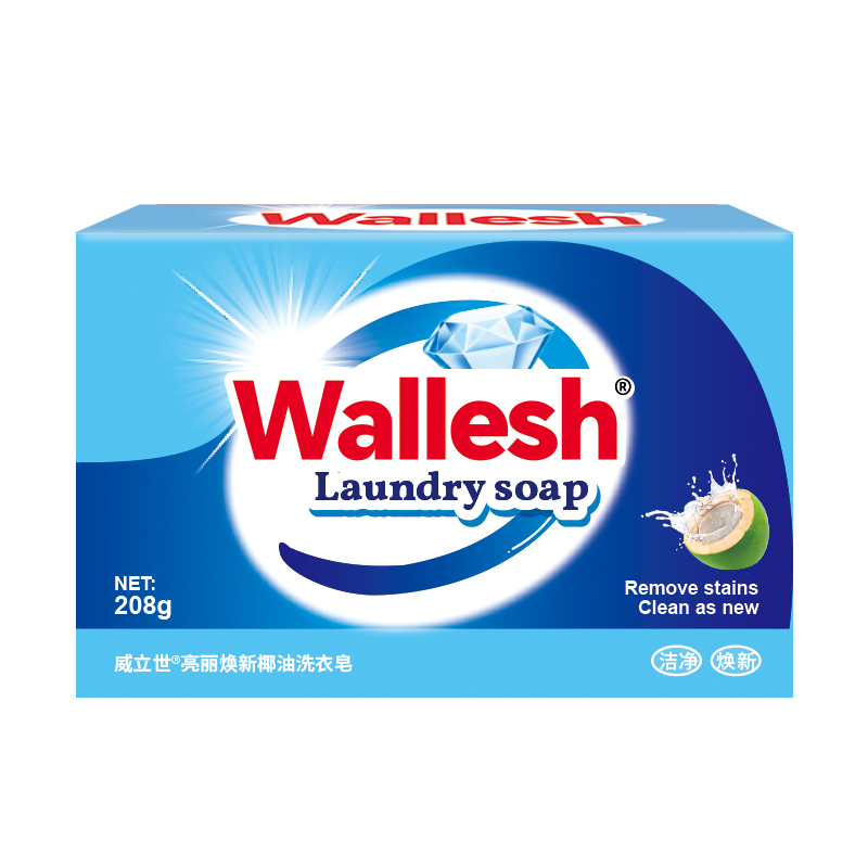 威立世(wallesh)亮丽焕新椰油洗衣皂208g