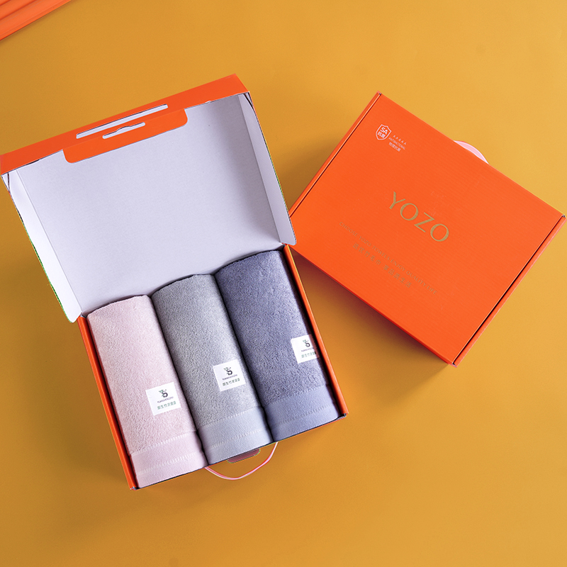 优竹世家竹纤维素色毛巾三条装商务定制会员积分礼-竹雾-3