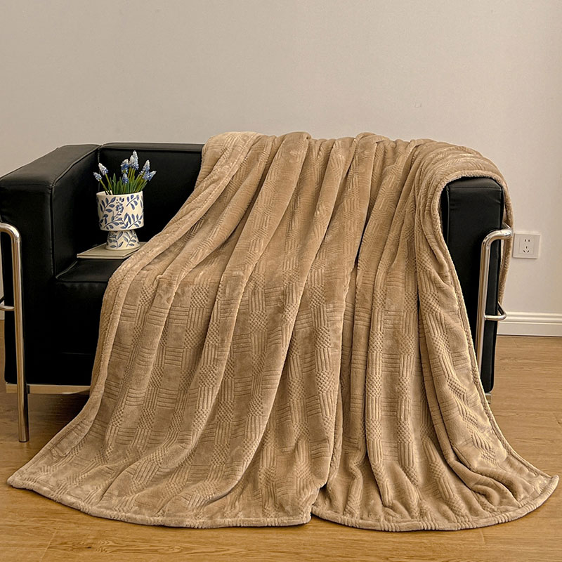 <赫兰希>意式极简提花毯-咖