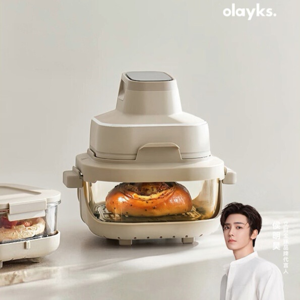 olayks.立时多功能玻璃双仓分体空气炸锅OLK-OY08