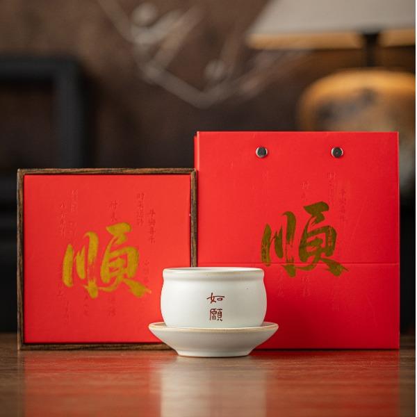 尾桥下窑窑变粗陶转转杯时来运转陶瓷主人杯茶具茶杯商务伴手礼