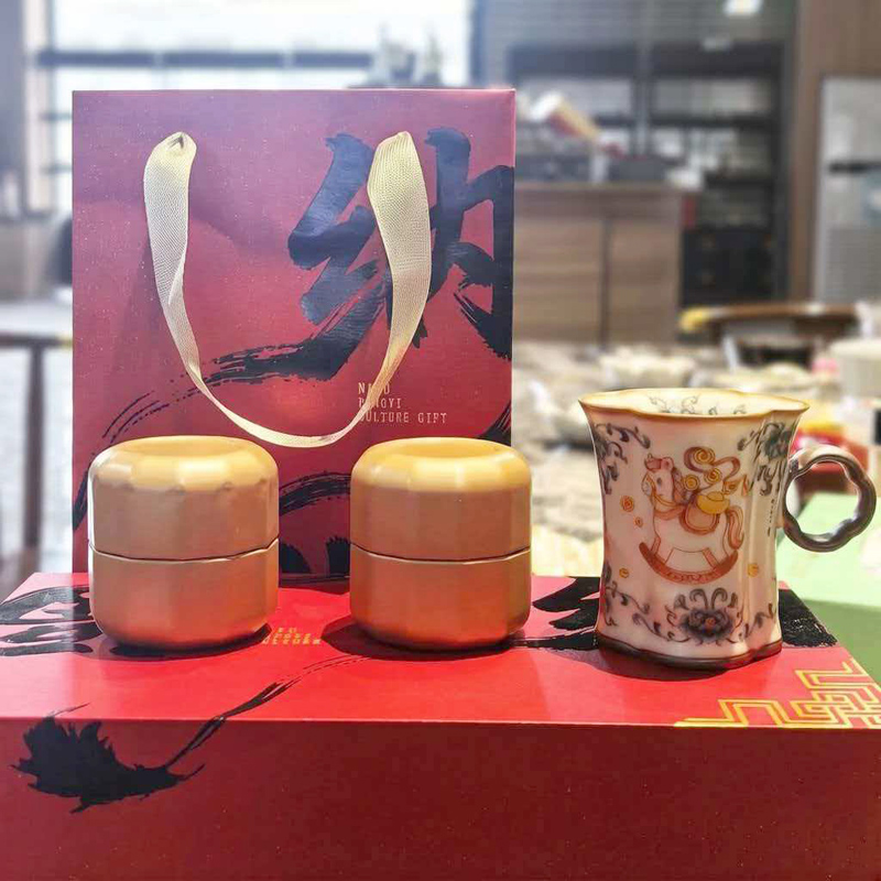 鹏翼商务文创杯子茶叶组合
