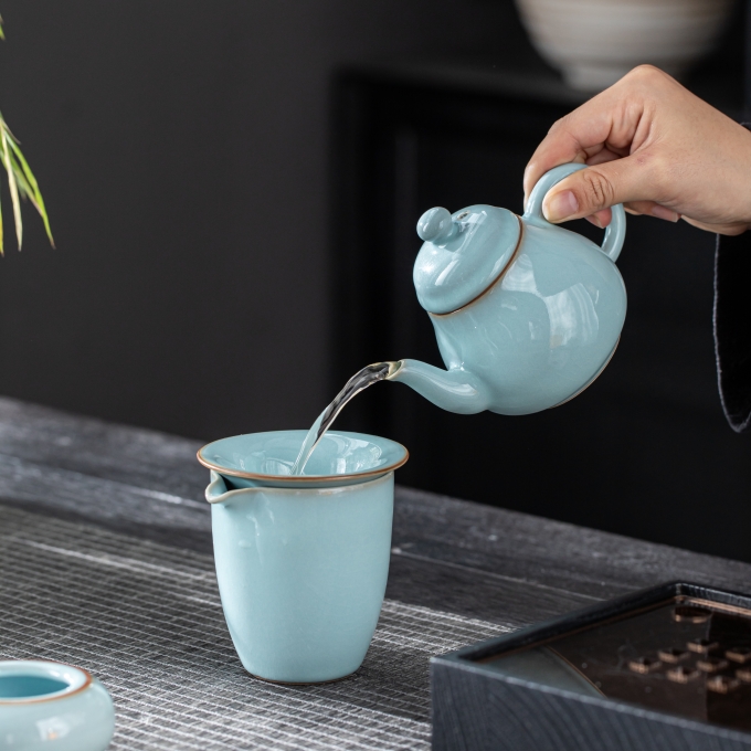 汝瓷茶具11件套（茶壶）